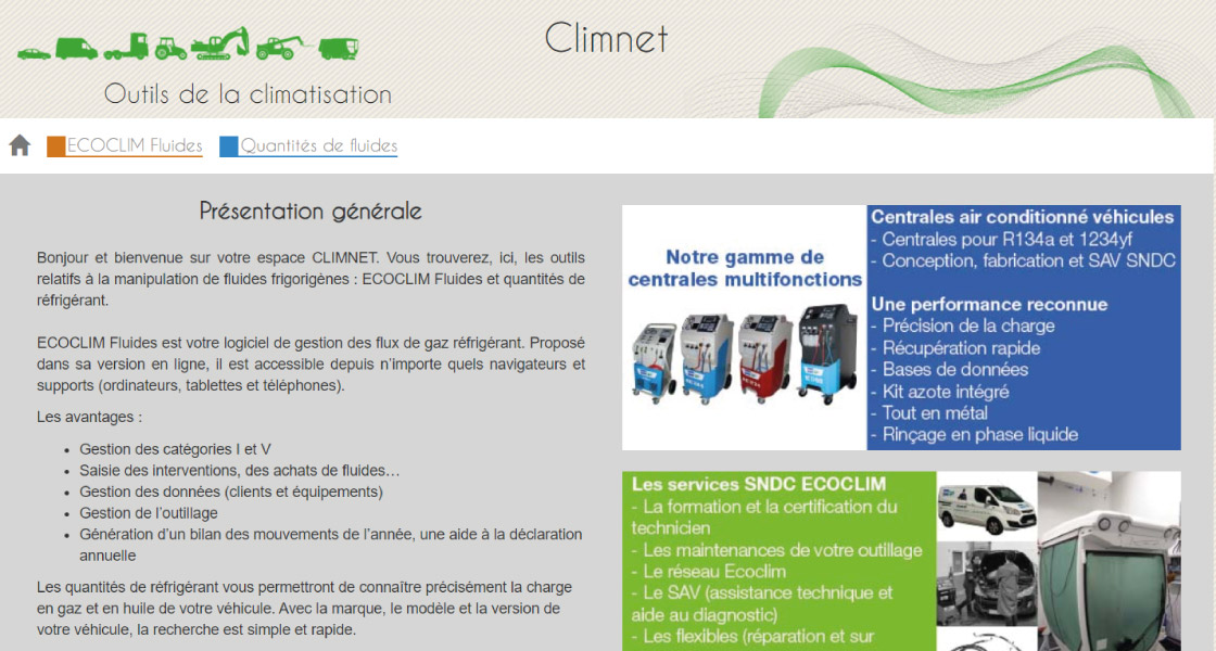 CLIMNET - ECOCLIM Fluides